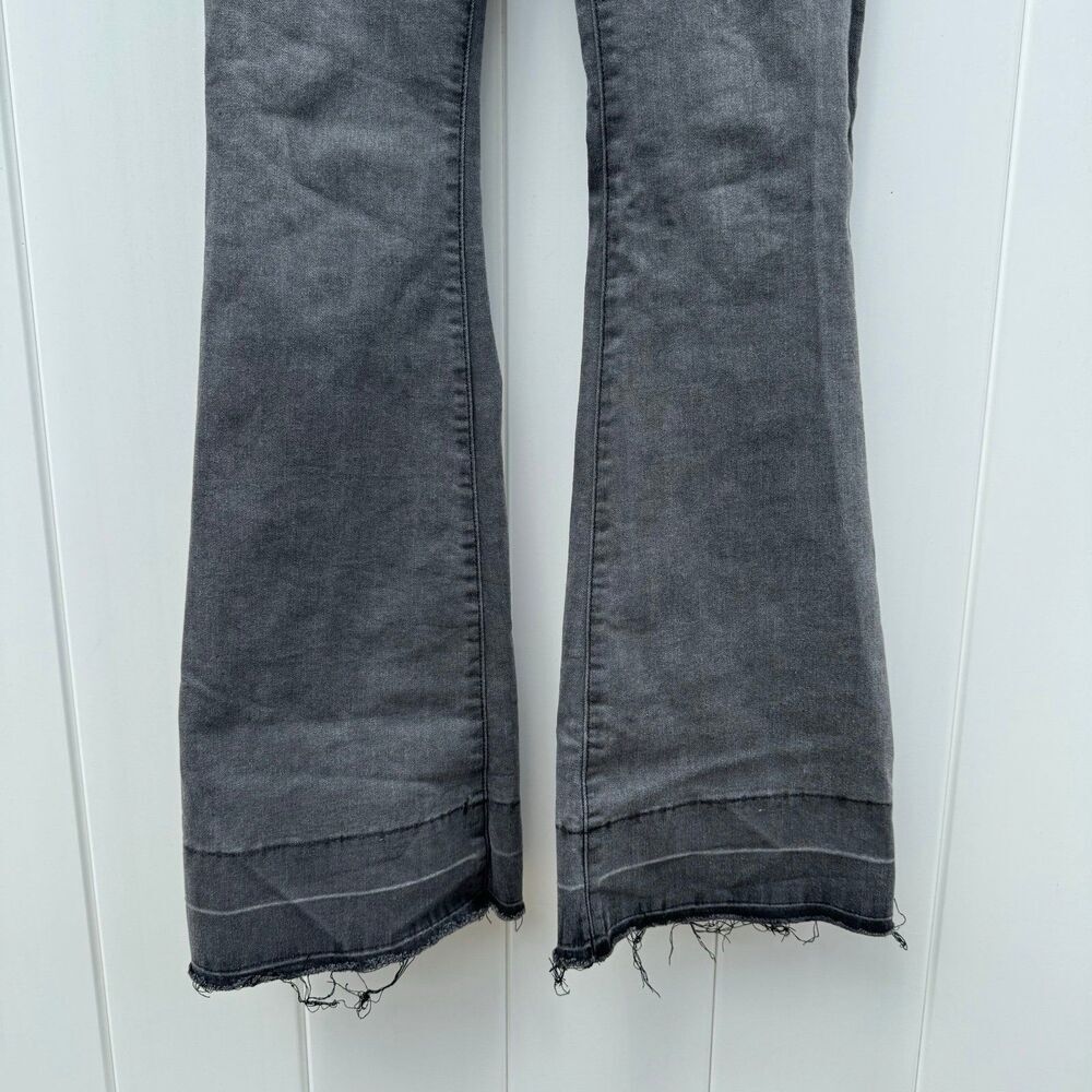 Juicy Couture Malibu Jeans Women's 27 Pull On Flared Leg Gray Stretch Denim Pant - Picture 3 of 9